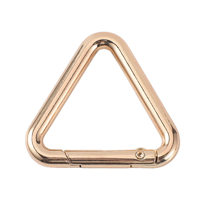 Zinc alloy triangular split ring diy modified metal key spring ring hook buckle-4