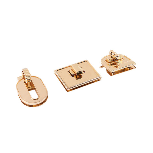 Best selling handbag fitting accessories square shape metal bag twist turn lock for leather bags-42