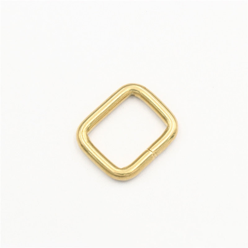 solid brass square split ring buckle-43