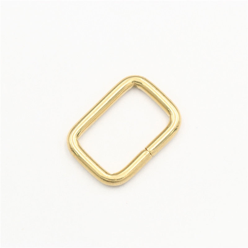 solid brass square split ring buckle-43