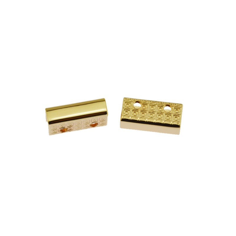 Top Sale Price Metal Webbing Decorative Rectangle Strap Ending Clips Straps Leather Belt Stopper End Cap For Bags Hardware-46