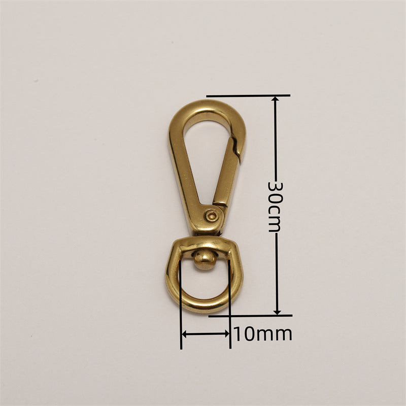 Factory Price Solid Brass Swivel Lever Snap Hook Brass snap Clip Carabiner For Bag DlY Leather Crafts-46