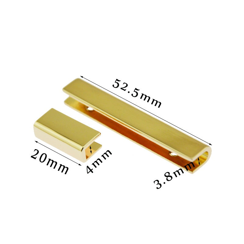 Top Sale Price Metal Webbing Decorative Rectangle Strap Ending Clips Straps Leather Belt Stopper End Cap For Bags Hardware-46