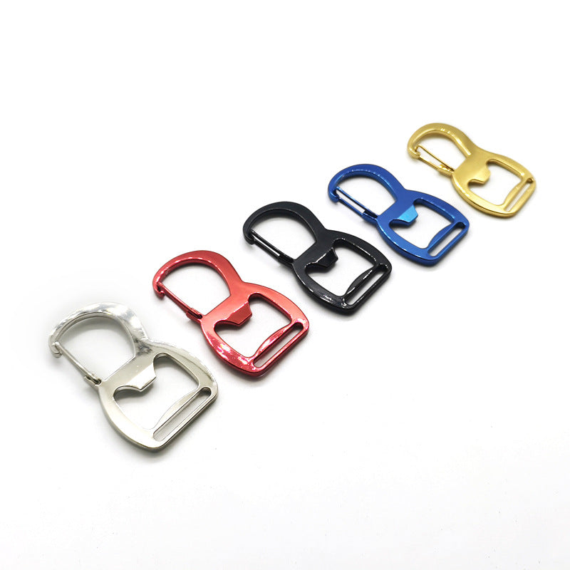 Factory direct sale high quality zinc alloy webbing bottle opener accessories hook multifunction Lanyard keychain-47
