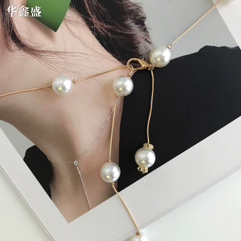 Gold/Silver Adjustable Metal Elegant Pearl Women's Thin Chain Belt For Ladies Dress Skinny Waistband Decorative Jewelry-49