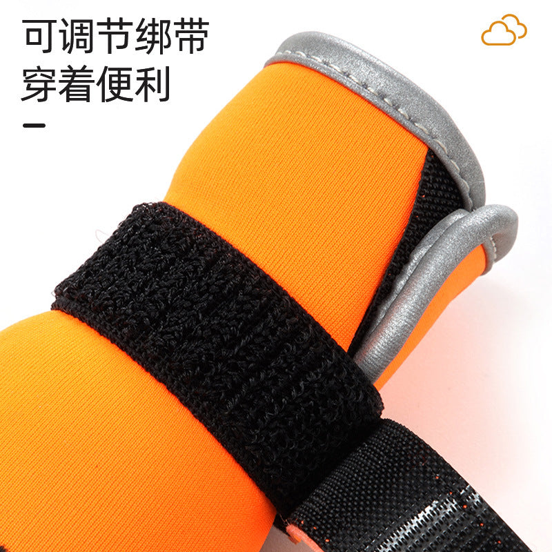 2025 Latest Design Multicolor Wetsuit Fabric Waterproof Warm Anti-slip Small Middle Size Pet Dog Shoes Booties-11