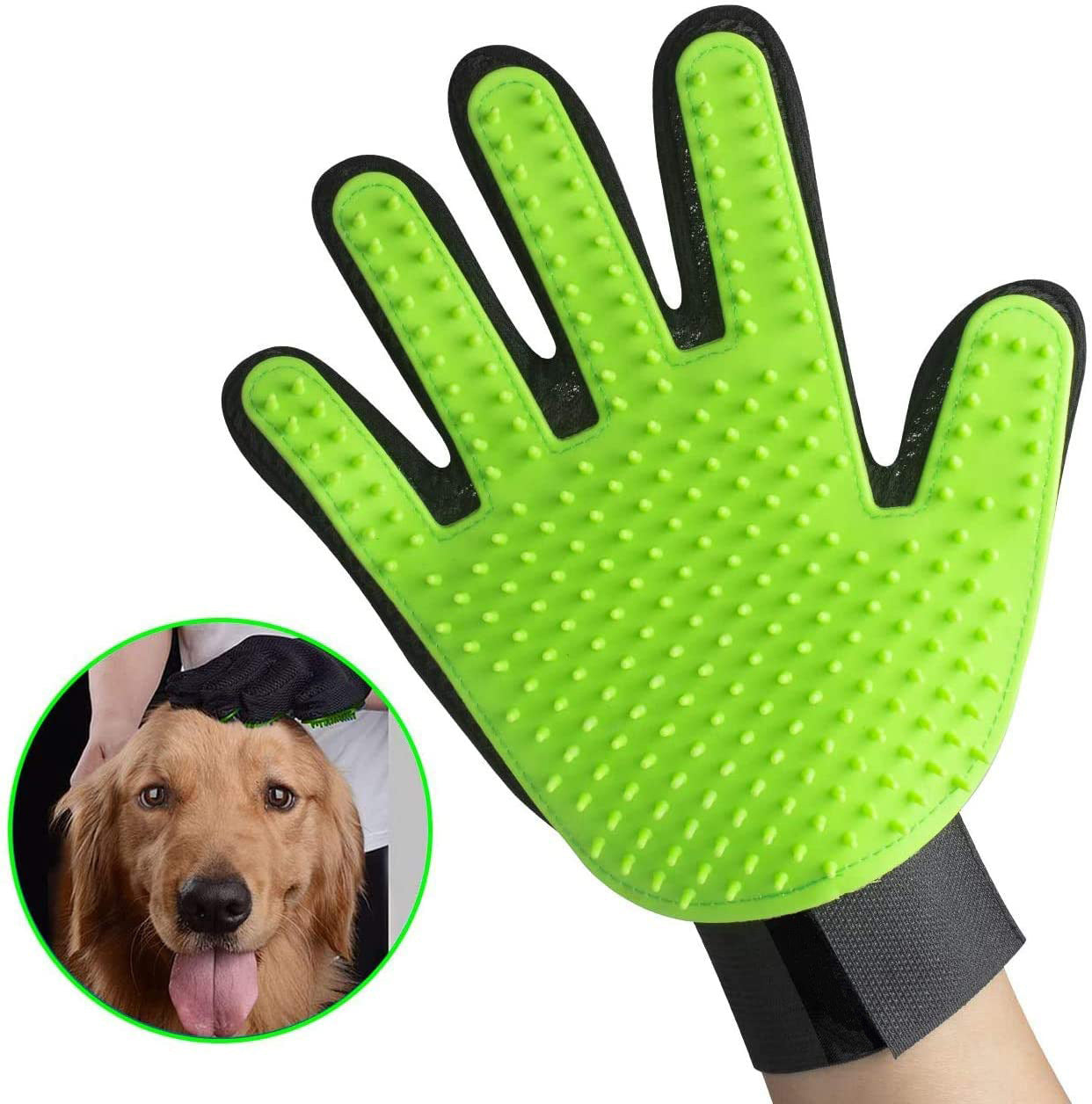 Factory Pet Grooming Gloves Combing Clean Hair Remover Glove Silicone Cats Brush Comb Five Finger Deshedding Dog Gloves-105