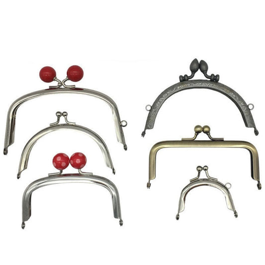Stock Supply 16.5cm 6 Colors High Quality Round Ball Clasp Metal Bag Frame-37