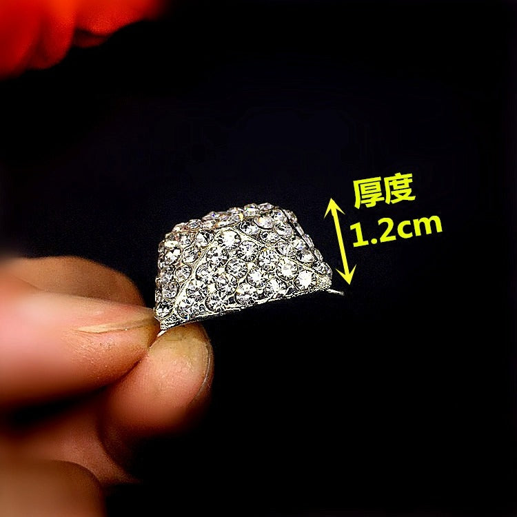 Classic Square Rhinestone  Women Ladies Trendy Gold Silver Plated Flashing Diamond Luxury shoes buckle-74