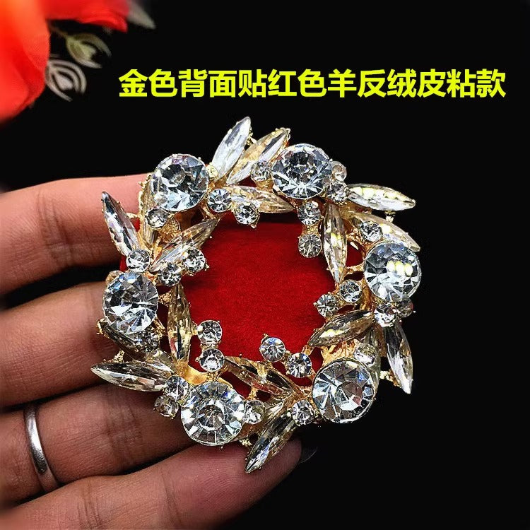 High Quality Fancy Bouquet shoes buckle Beautiful Crystal Floral Garland Assorted Colors Flower shoes buckle-91