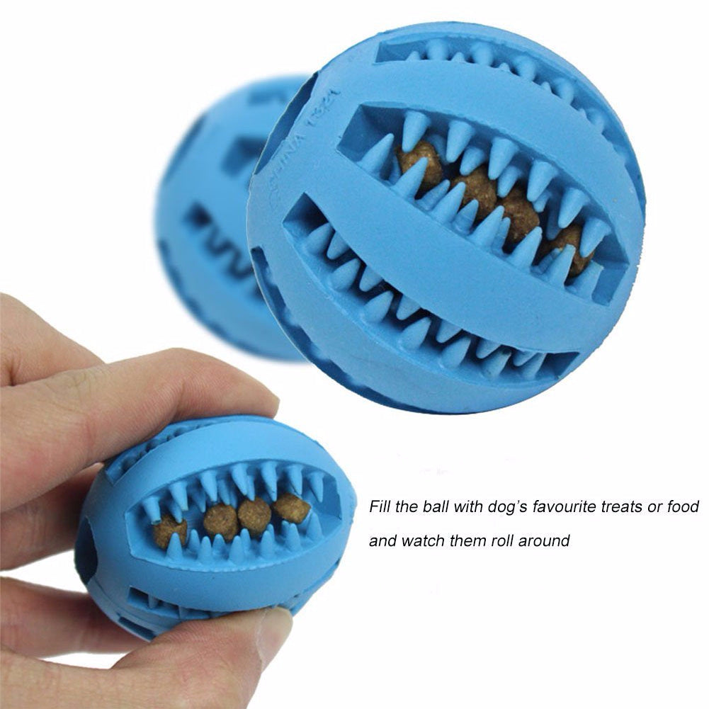 Custom Natural Indestruct Clean Teeth Interactive Pelota Para Perro Pet Dog Play Training Toy Add Food Tough Chew Rubber Ball-30