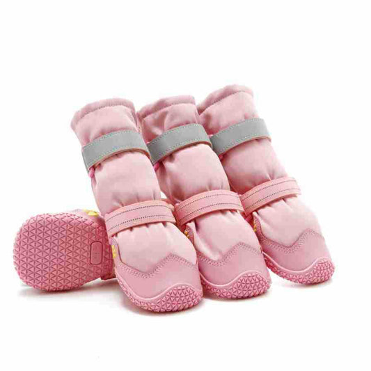 Wholesale New Winter Modern Style Rubber Pet Dog Shoes Waterproof Wear-Resistant Reflective Medium Large Golden Retrievers Print-4