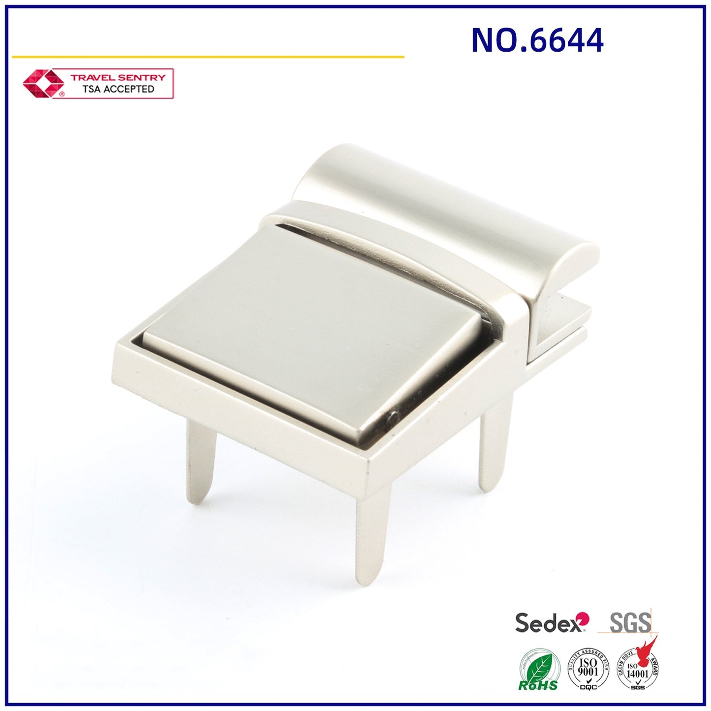 Chinese factory direct sales sample design safe turn lock clasp bag lock for handbag/bag-53