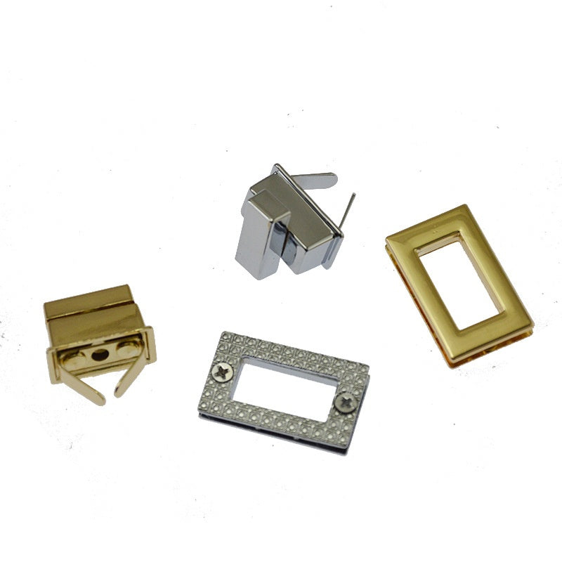 Wholesale luggage hardware accessories small square twist lock bag hardware accessories lock light gold gun color small-53