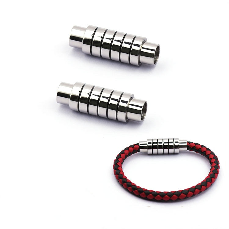 Magnetic Braided Leather Clasps Stainless Steel Jewelry Bracelets Bracelet Clasp Connectors-55