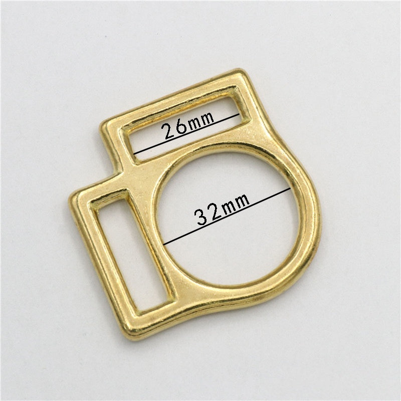 solid brass 2 way square 3 way square halter buckle 15mm 20mm 25mm-57