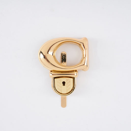 Luxury Glossy Gold handbag Push Lock Metal Push lock snap for handbag a tacado Fittings Clip Bag Lock-58