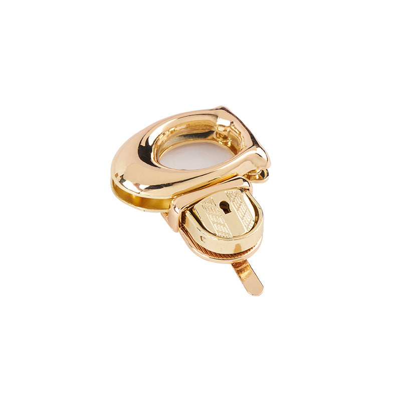 Luxury Glossy Gold handbag Push Lock Metal Push lock snap for handbag a tacado Fittings Clip Bag Lock-58