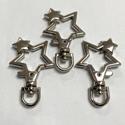 Custom star shape Snap Hook little Handbag Pendant opening spring snap buckle for key ring key chain decorative buckle-59