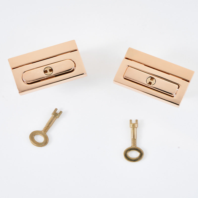 Leather Jewelry Wooden Box Metal Accessories Hardware Lock-59