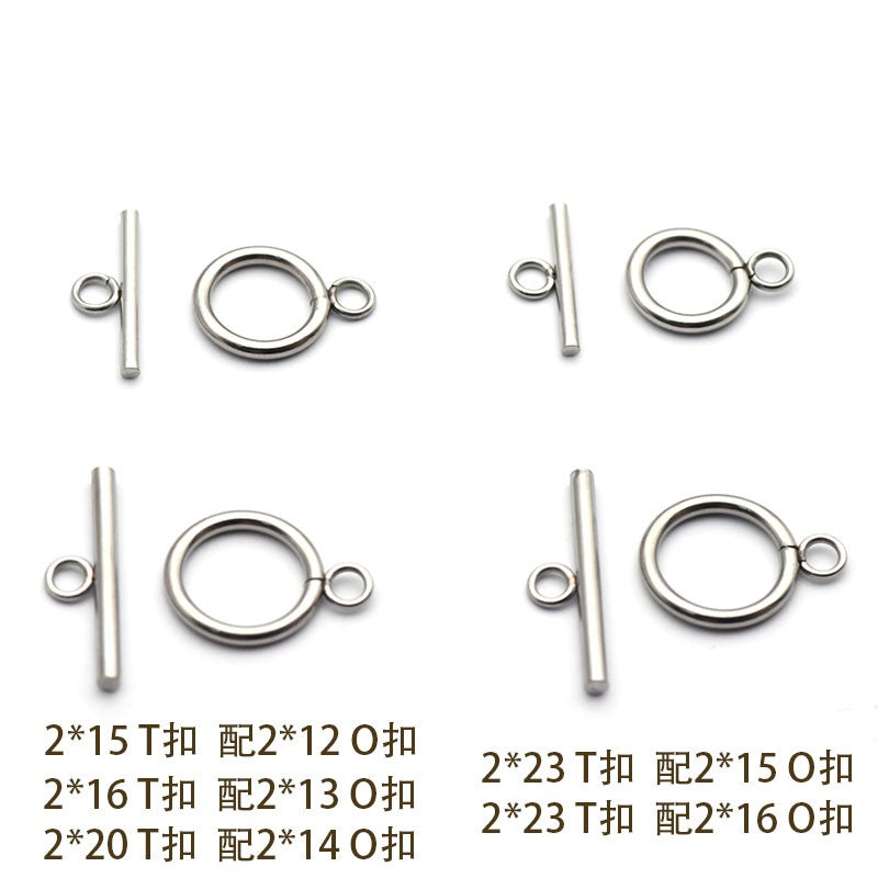 Stainless steel OT buckle finishing necklace bracelet cover buckle Smooth round buckle diy accessories-59