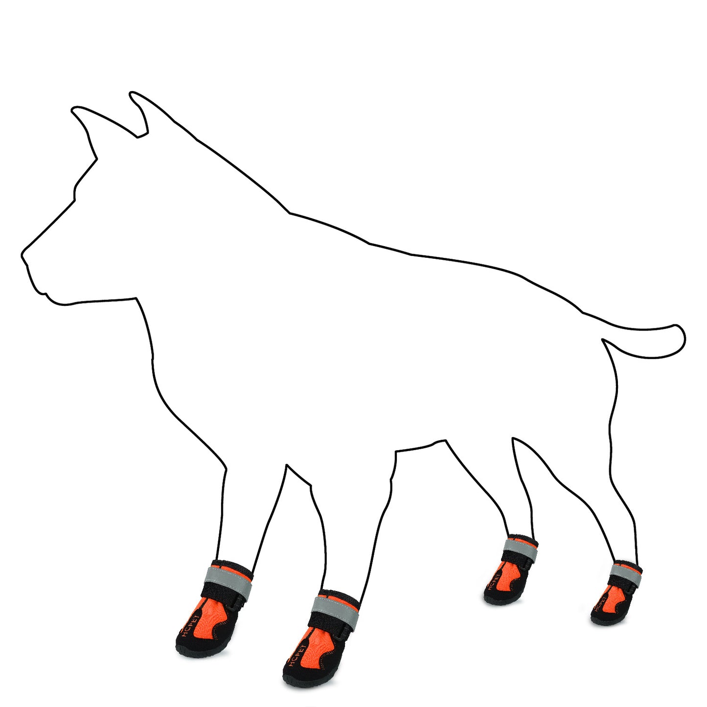 Pet Dog Shoes Waterproof Paw Protectors Reflective Strip Warm Stylish Made Durable Leather Cotton Plastic-27