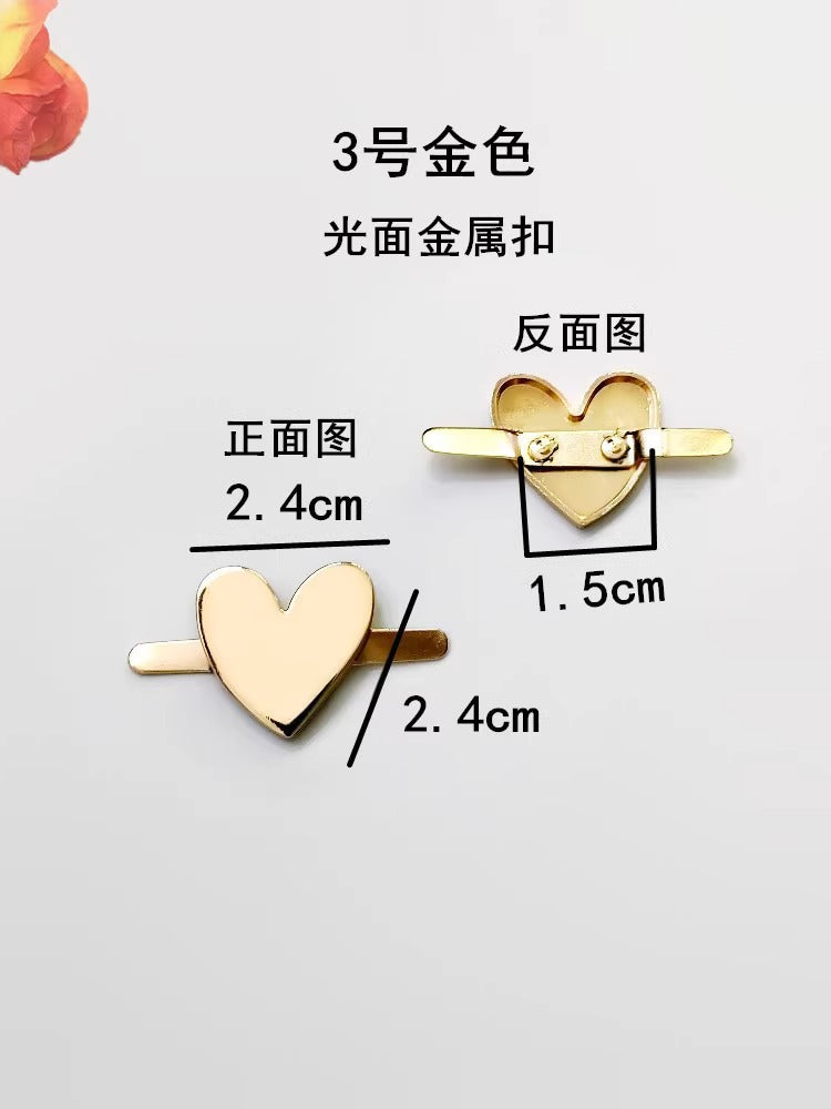 Metal Shoe Decorative Accessories Rhinestones Rivet Buckle with Hook for Easy Shoe Fastening-19