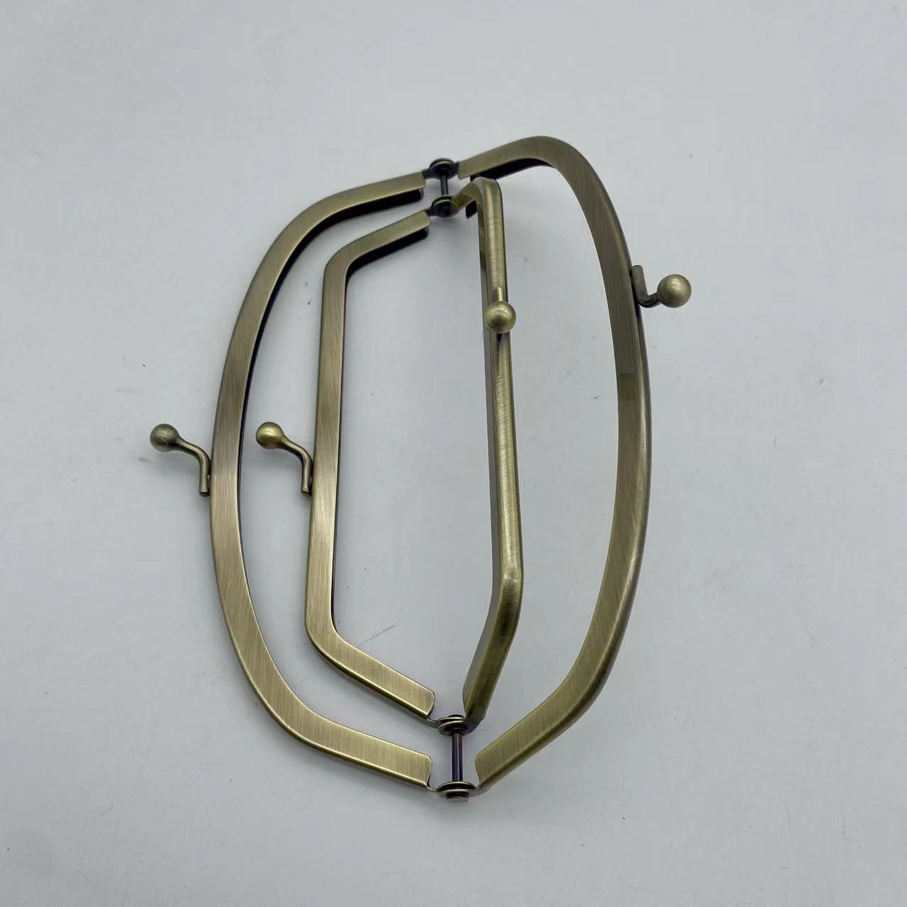New Design Hot Sale Double Closure Purse Frame Brush Brass Color Coin Purse Wallet Metal Purse Frame Japan Hot Sale Frame-63