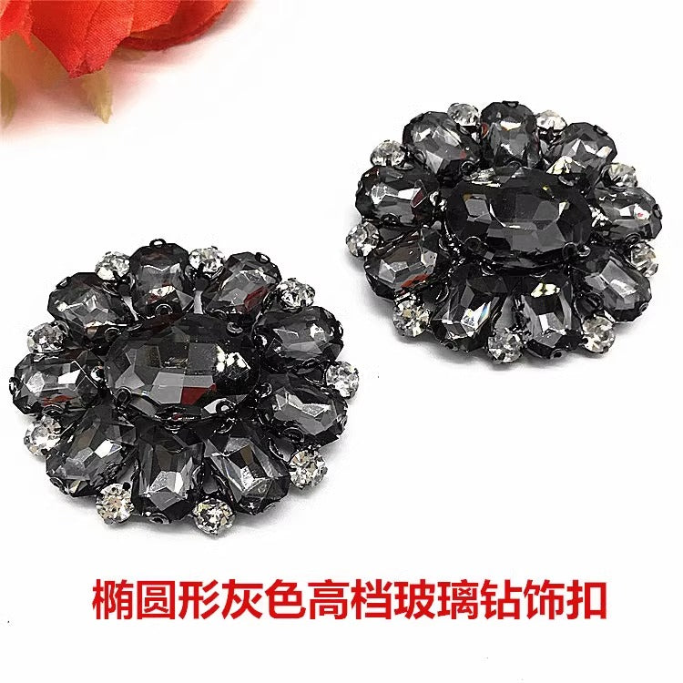 Shiny Square Rhinestone Buckle Diamante Ribbon Slider Wedding Invitation Card Decoration Buckles -28Shoe Upper Belt-28