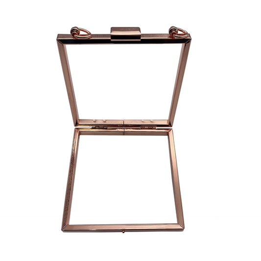 square Kiss Lock Box Frame Clutch Frame Bag Accessories Gold Purse Frame for Evening Bags-13
