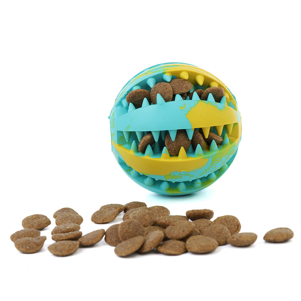 Custom Natural Indestruct Clean Teeth Interactive Pelota Para Perro Pet Dog Play Training Toy Add Food Tough Chew Rubber Ball-30