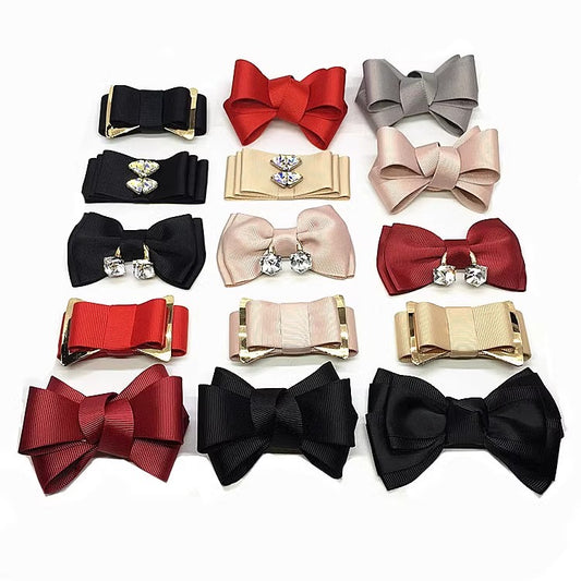 Japanese and Korean Style Classic shoes buckle for Girls Sweet European Decoration With Metal Plastic Fabric Material-76
