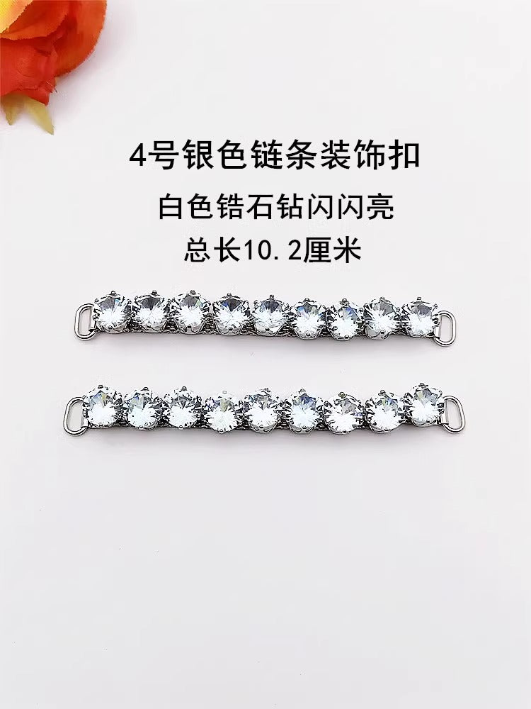 Factory Wholesale 50 Designs Metal Alloy Shoe Bag Connected Chain Buckles Accessories ,custom Design Is Welcome-11