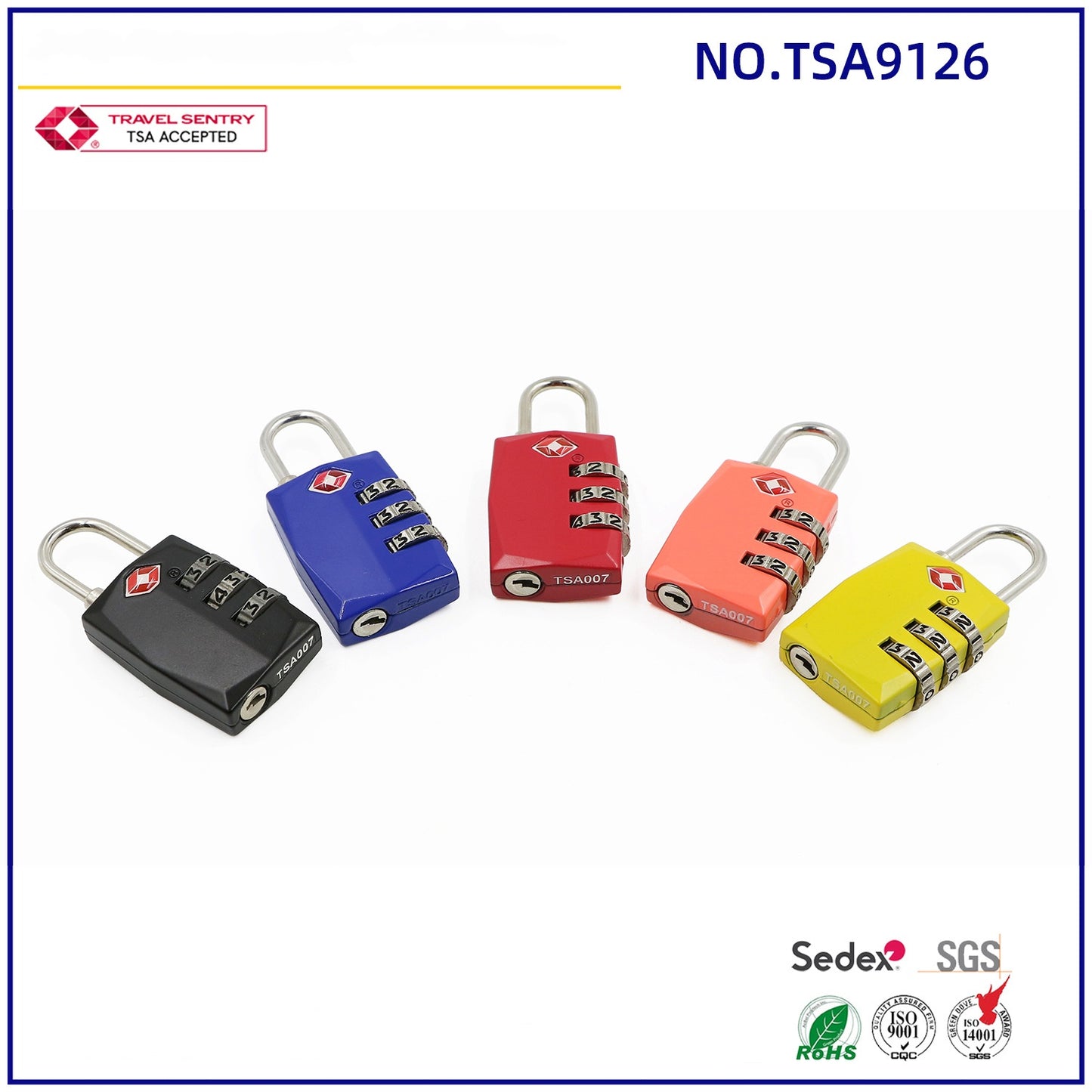 Tsa Luggage Locks 3 Digit Combination TSA Suitcase lock Zinc alloy Travel waterproof padlock-6