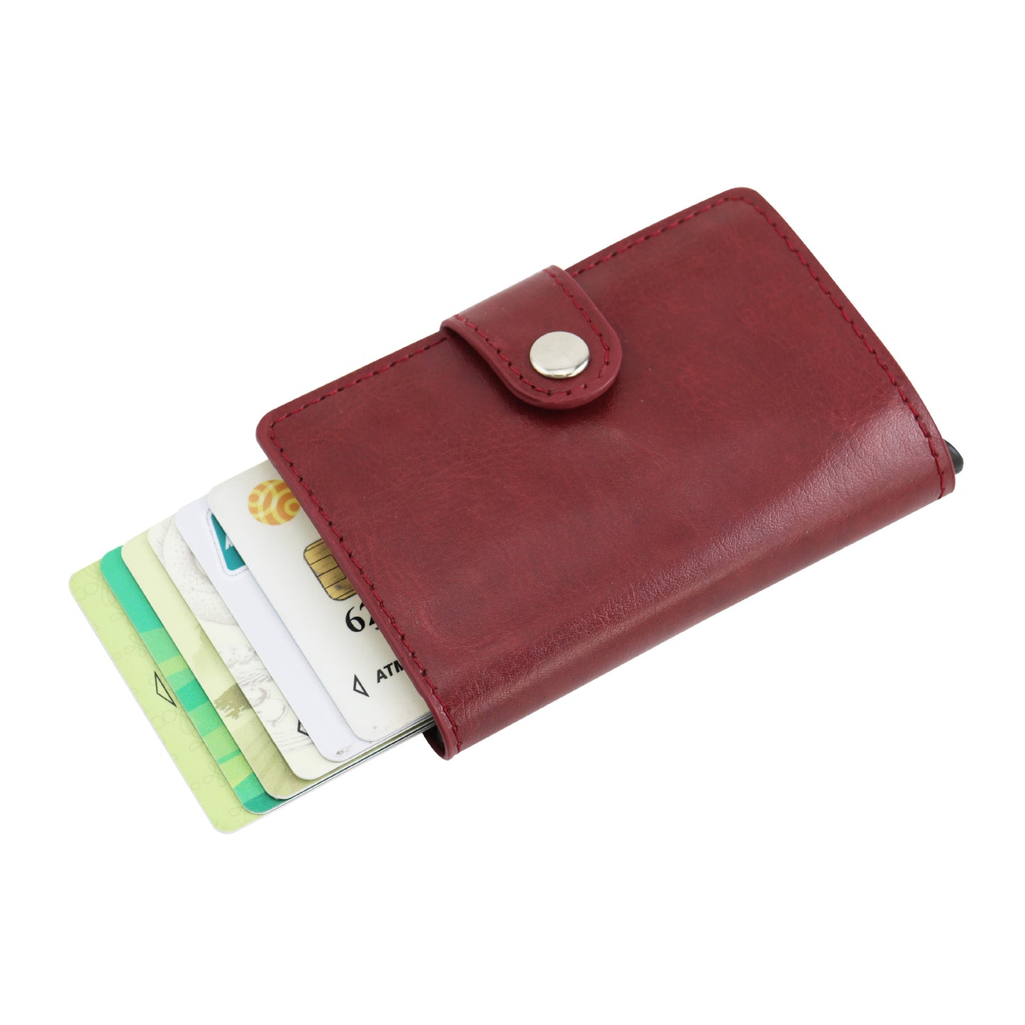 Europe popular thin Pop Up RFID Blocking man card holder smart minimarlist metal card holder