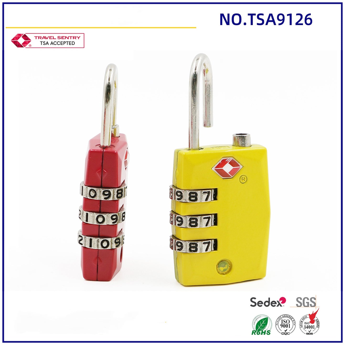 Tsa Luggage Locks 3 Digit Combination TSA Suitcase lock Zinc alloy Travel waterproof padlock-6