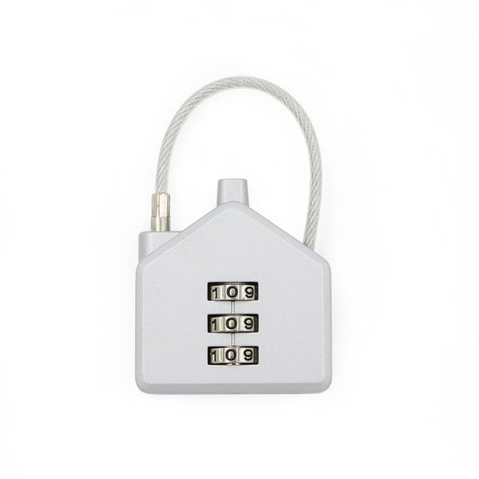Cute 3 digit combination lock house shaped padlock with code-6