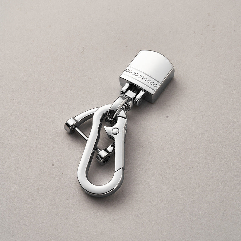 Retail New zinc alloy hook keychain car keychain custom logo metal keyring rotating hook hardware accessories-60