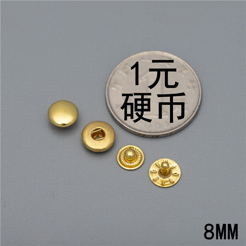 4 parts brass press snap button kit brass metal snap fastener button of clothes coat-62