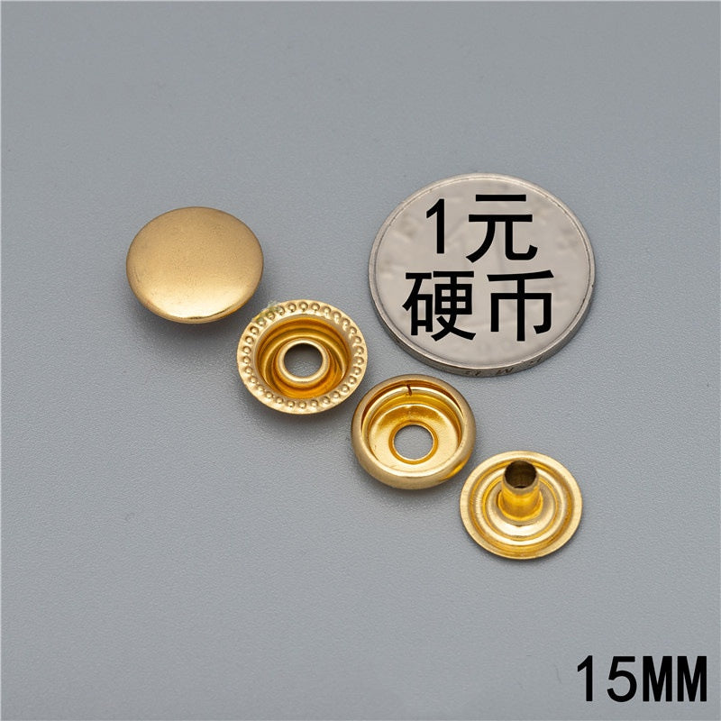 4 parts brass press snap button kit brass metal snap fastener button of clothes coat-62