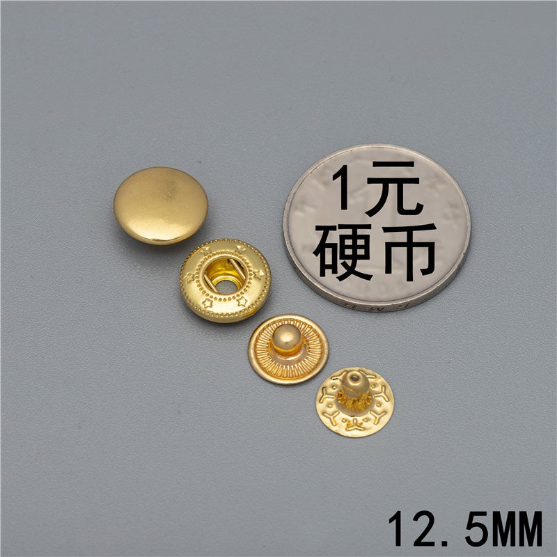 4 parts brass press snap button kit brass metal snap fastener button of clothes coat-62