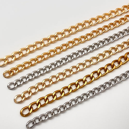 Handbags Accessories DIY bag Chain grinding chain replacement decorative 6 side grinding metal iron aluminum chain-64