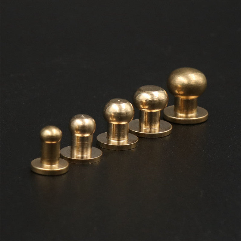 5-10MM Brass Round Head Nail Pacifier Nails Screw Rivet Handmade DIY Leather Luggage Accessories-64