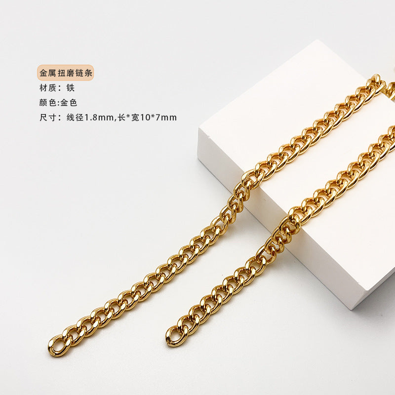 Handbags Accessories DIY bag Chain grinding chain replacement decorative 6 side grinding metal iron aluminum chain-64