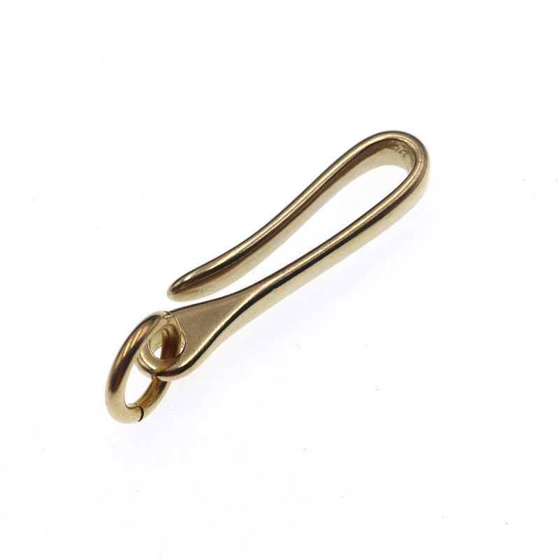 HOT Belt U Hook Brass Keychain Fob Clip Retro Vintage Key Ring Wallet Chain Hook with Bow shackle Fish Hook-66