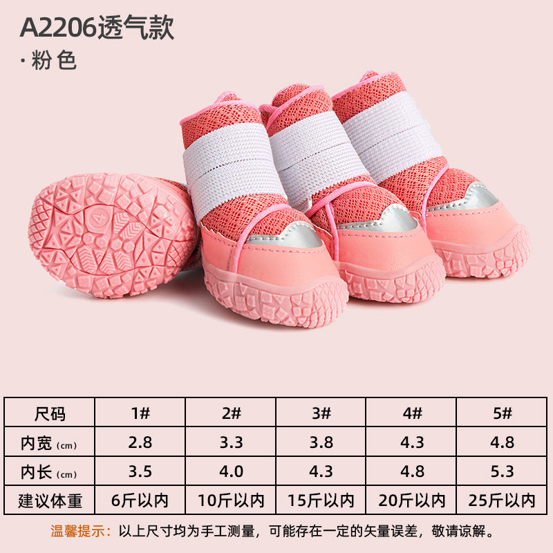 New Arrivals Breathable Waterproof Puppy Shoes Outdoor Dog Sneaker Anti slip Durable Pet Dogs Shoes for Small to Medium-sized-10