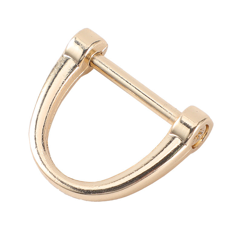 Metal Removable screw D Ring buckle Purse handbag Hardware d rings for handbags-7