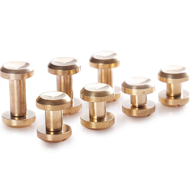 Solid brass repaire leather DIY brass screw stud rivet-72
