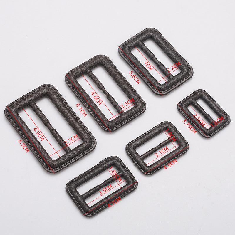 Rectangle Metal Coat Brown Black Trench Coat Buckle Resin Belt Buckles Hebillas Resin Pin Buckles-74