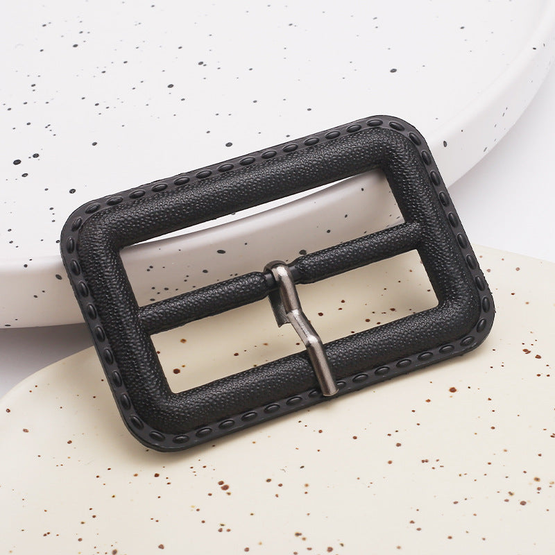 Rectangle Metal Coat Brown Black Trench Coat Buckle Resin Belt Buckles Hebillas Resin Pin Buckles-74